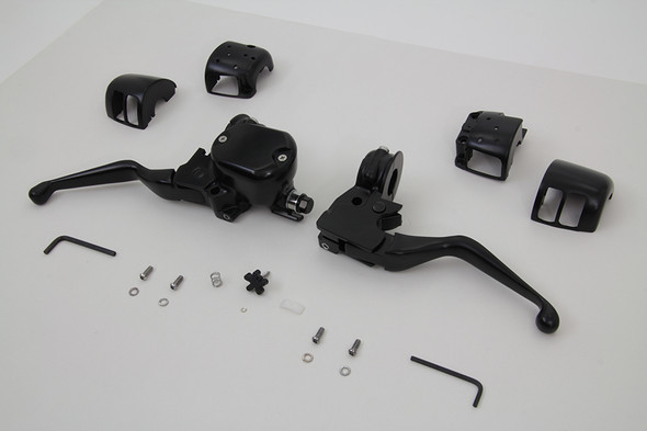 V-Twin - 22-0836 - Handlebar Control Kit Black - Fits 2004-2006 Harley-Davidson XL
