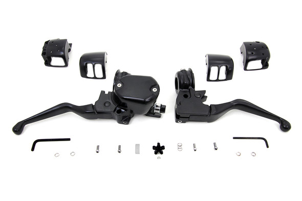 V-Twin - 22-0838 - Handlebar Control Kit Black - Fits 2007-2013 Harley-Davidson XL