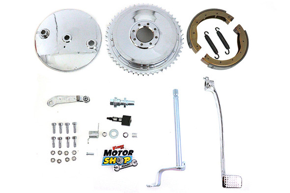 V-Twin - 22-0890 - Rear Brake Kit Chrome - Fits 1973-1974 Harley-Davidson XL