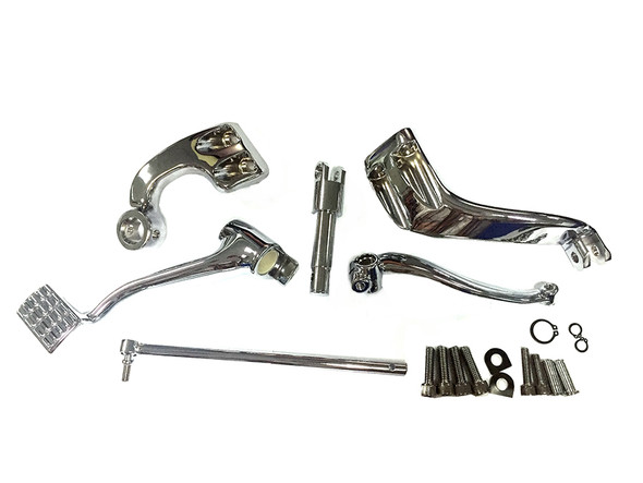 V-Twin - 22-0957 - Chrome 3 inch Extension Mid Control Kit without Footpegs