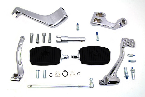 V-Twin - 22-0961 - Chrome 3 inch Extension Mid Control Kit with Mini Footboards