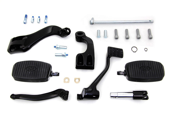 V-Twin - 22-0962 - Gloss Black Further Forward Mid Control Kit