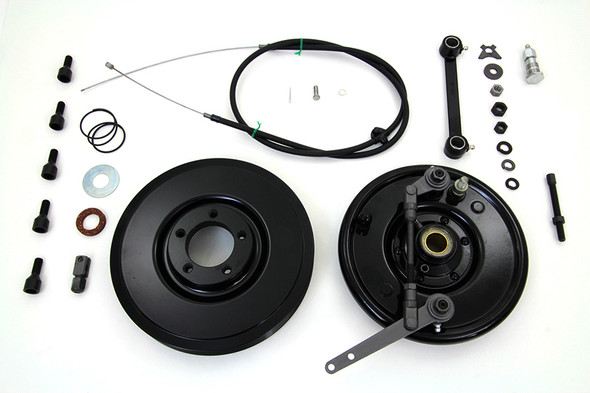 V-Twin - 22-0987 - Backing Plate, Brake Drum, Anchor Arm and Cable Kit - Fits 1936-1948 Harley-Davidson UL, 1936-1940 EL, 1941-1948 FL