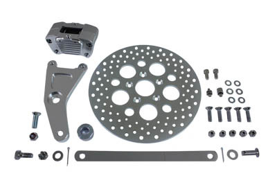 V-Twin - 22-1068 - GMA Anodized Rear Caliper Conversion Kit and 11-1/2 inch Dis - Fits 1973-1982 Harley-Davidson FL, FX