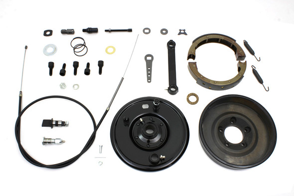 V-Twin - 22-1084 - Spring Fork Front Brake Kit Black - Fits 1936-1948 Harley-Davidson UL, 1936-1940 EL, 1941-1948 FL