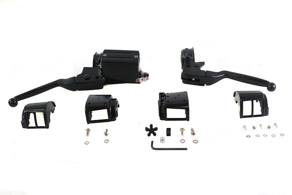 V-Twin - 22-1164 - Handlebar Control Kit Black - Fits 1984-1995 Harley-Davidson XL, FXST, 1986-1995 FLST, 1991-1995 FXD, 1984-1994 FXR