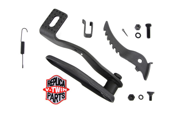 V-Twin - 23-0055 - Parkerized Brake Pedal and Plate Kit - Fits 1941-1957 Harley-Davidson FL, 1936-1952 EL