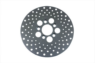 V-Twin - 23-0370 - 10 inch Drilled Front Brake Disc Steel