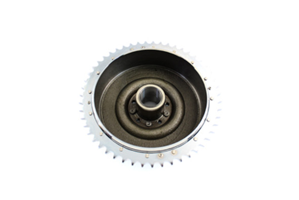 V-Twin - 23-0435 - Rear Hydraulic Brake Drum Chrome