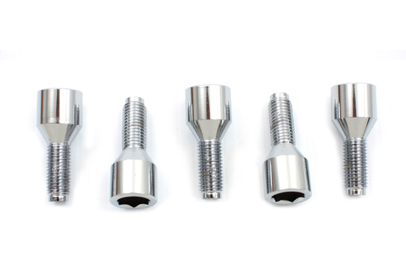 V-Twin - 23-0440 - Brake Drum Wheel Lug Set Chrome - Fits 1937-1948 Harley-Davidson UL (Front or Rear), 1936-1940 EL (Front or Rear), 1941-1972 FL (Front or Rear), 1936-1952 WL (Rear), 1971-1972 FX (Rear)