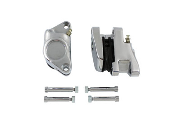 V-Twin - 23-0550 - Chrome 1-Piston Front Brake Caliper Set