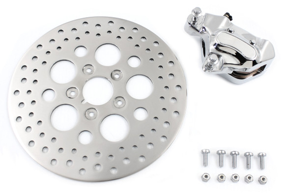 V-Twin - 23-0649 - Front 4 Piston Brake Caliper and 11-1/2 inch Disc Kit