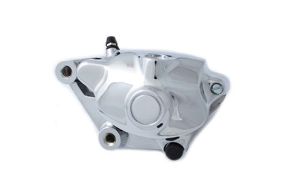 V-Twin - 23-0851 - Silver 2 Piston Front Brake Caliper Left Side