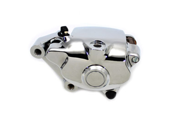 V-Twin - 23-0852 - Chrome 2 Piston Front Brake Caliper Left Side