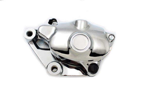 V-Twin - 23-0852 - Chrome 2 Piston Front Brake Caliper Left Side