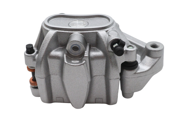 V-Twin - 23-1007 - Silver Front 2-Piston Brake Caliper Left Side