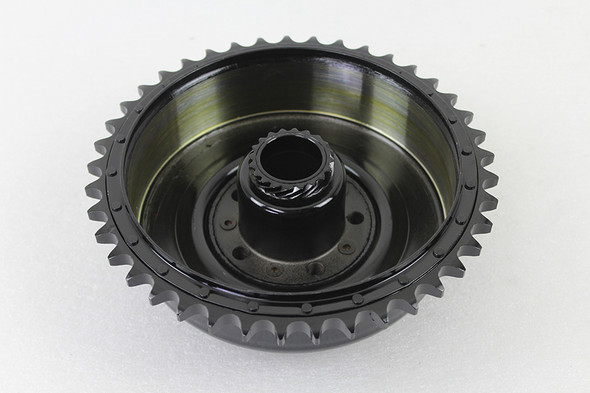 V-Twin - 23-1017 - Rear Brake Drum Black with Sprocket - Fits 1941-1952 Harley-Davidson WL