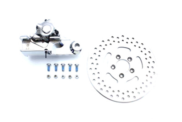 V-Twin - 23-1097 - Chrome Rear 4 Piston Caliper and 11-1/2 inch Disc Kit