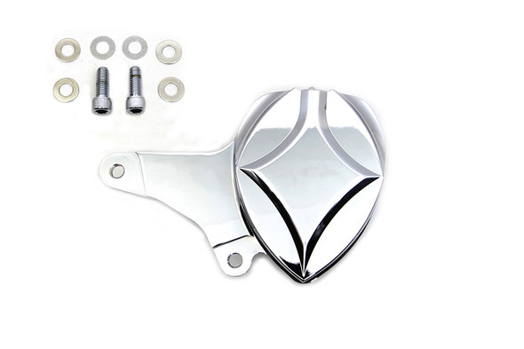 V-Twin - 23-1105 - Chrome Billet Front 2 Piston Caliper with Bracket