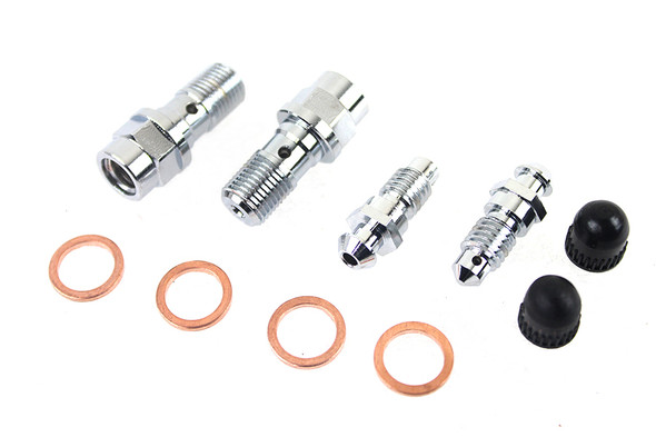V-Twin - 23-1151 - FLT Front Caliper Bleeder Screw Kit Chrome
