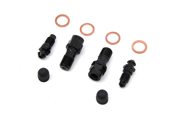 V-Twin - 23-1152 - FLT Front Caliper Bleeder Screw Kit Black