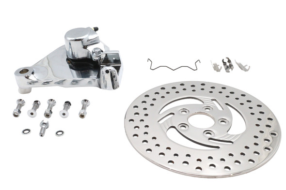 V-Twin - 23-1154 - Black Rear 1 Piston Caliper and 11-1/2 inch Disc Kit - Fits 1987-1994 Harley-Davidson FXR