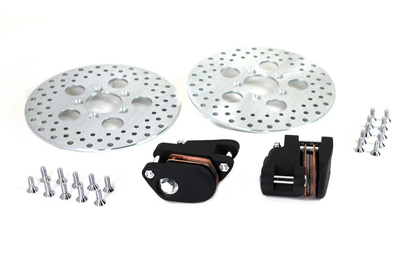 V-Twin - 23-1214 - Front Dual Disc Caliper and 10 inch Disc Kit Black