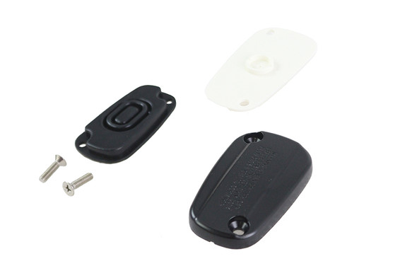 V-Twin - 23-1657 - Brake Master Cylinder Cover Kit Black - Fits 2019-2020 Harley-Davidson FXST, FLST