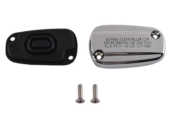 V-Twin - 23-1666 - Brake Master Cylinder Cover Kit Chrome - Fits 2019-2020 Harley-Davidson FXST, FLST