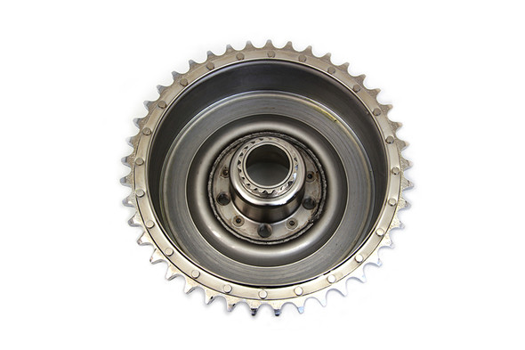 V-Twin - 23-1769 - Rear Brake Drum Chrome with Sprocket - Fits 1941-1952 Harley-Davidson WL