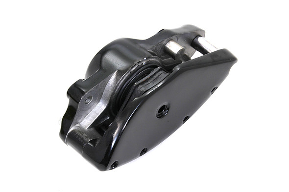 V-Twin - 23-2218 - Black Rear 1 Piston Banana Caliper with Bullseye