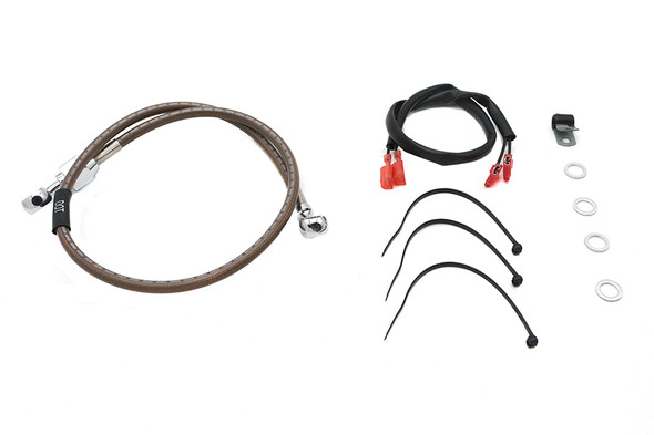 V-Twin - 23-8834 - Stainless Steel Rear Bake Hose 29-3/8 inch