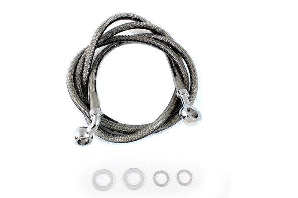 V-Twin - 23-8947 - Stainless Steel 52 inch Front Brake Hose