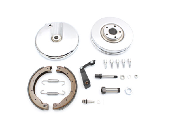 V-Twin - 23-9222 - Front Brake Backing Plate Kit Right Side Chrome