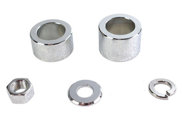 V-Twin - 2337-5 - Front Axle Spacer Kit Smooth Style Chrome