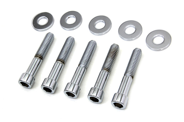 V-Twin - 2340-10 - Pulley Bolt and Washer Kit Polished