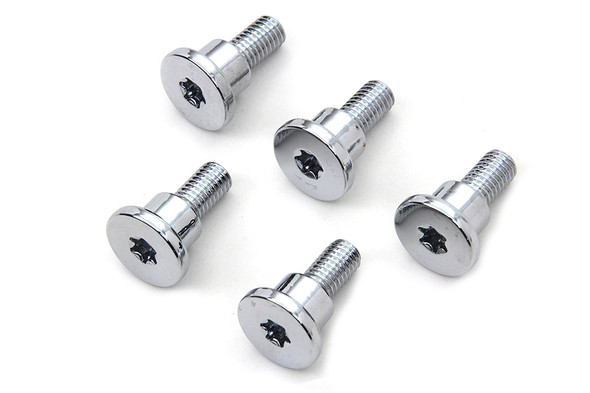 V-Twin - 2341-5 - Chrome Front Brake Disc Bolt Set