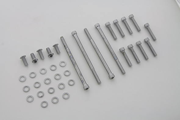 V-Twin - 2342-18T - Primary Cover Mount Kit Chrome