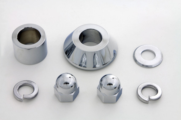 V-Twin - 2389-7 - Front Axle Spacer Kit Smooth Style Chrome