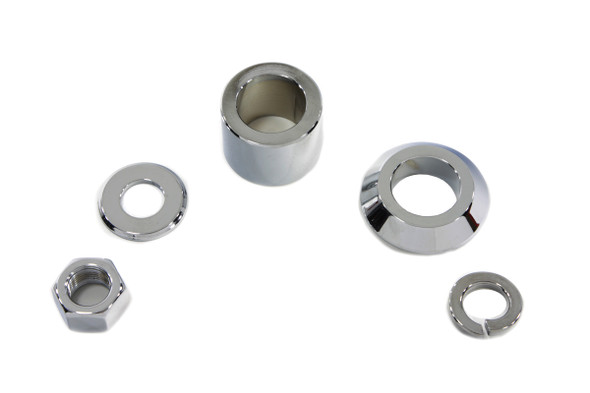 V-Twin - 2390-5 - Front Axle Spacer Kit Smooth Style Chrome