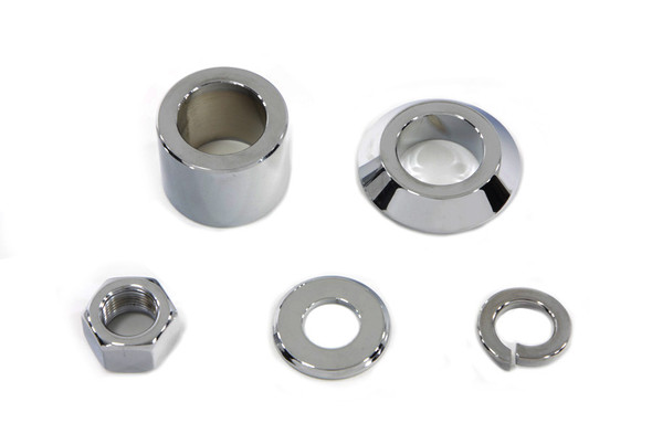V-Twin - 2390-5 - Front Axle Spacer Kit Smooth Style Chrome