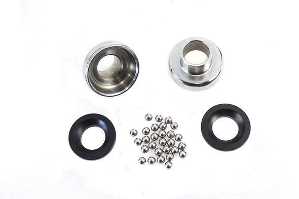 V-Twin - 24-0093 - Chrome Complete Neck Cup Kit