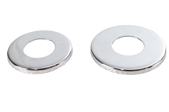 V-Twin - 24-0114 - Upper and Lower Chrome Dust Shields