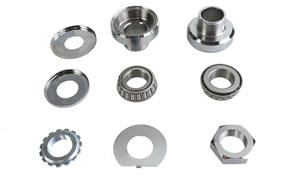 V-Twin - 24-0122 - Chrome Fork Neck Cup Kit - Fits 1971-1984 Harley-Davidson FX, 1949-1984 FLH, 1984-1987 FXST