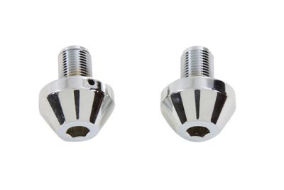 V-Twin - 24-0154 - Chrome 41mm Taper Top Socket Fork Caps - Fits 1949-1976 Harley-Davidson FL