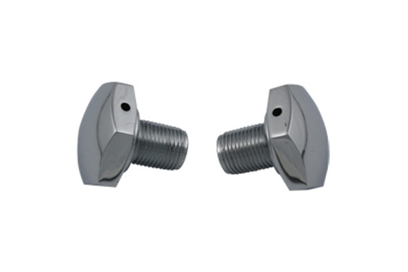 V-Twin - 24-0184 - Chrome Fork Tube Caps Vented