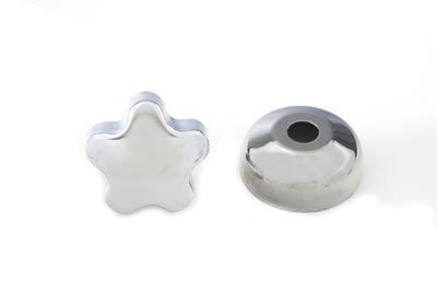 V-Twin - 24-0207 - Chrome Fork Damper Knob with Cover - Fits 1948-1959 Harley-Davidson FL