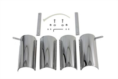 V-Twin - 24-0227 - Chrome Upper Fork Covers - Fits 1994-2013 Harley-Davidson FLHR