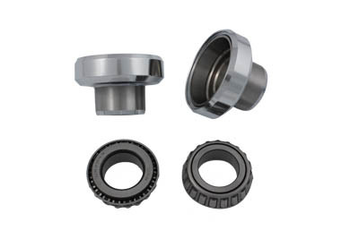 V-Twin - 24-0253 - Fork Neck Cup and Bearing Kit Chrome - Fits 1971-1984 Harley-Davidson FX, 1949-1984 FLH, 1984-1987 FXST