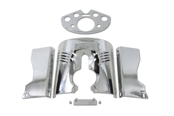V-Twin - 24-0261 - Chrome Fork Cover Set - Fits 1952-1956 Harley-Davidson K, 1957-1970 XL
